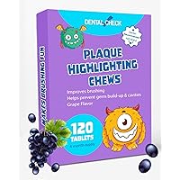 Lingito Plaque/Dental Disclosing Tablets, A Teeth Coloring Tablets Plaque Finder Solution to Effectively Remove Plaque and Tartar Buildup, Improves Oral Care (Grape Flavor - 120 Pack)