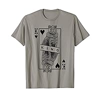 British Shorthair King Of Hearts Funny Cat Lover Pop Art T-Shirt