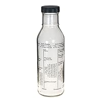 Kolder Salad Dressing Bottle, Glass, 13-Ounce, Made in the USA, white