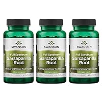 Swanson Sarsaparilla Root-Traditional Herbal Supplement Promoting Skin Health, Urinary Tract & Kidney Support-Natural Formula Supporting Overall Health & Wellness-(60 Capsules, 450mg Each) 3 Pack