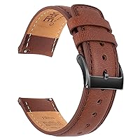 SEURE Quick Release Watch Band,Top Genuine Leather Watch Straps 19mm 20mm 21mm 22mm 24mm for Men and Women