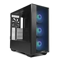 LIAN LI LANCOOL III E-ATX PC Case, Spacious RGB Gaming Computer Case with Hinged Tempered Glass Doors, Fine Mesh Panels, 4x140mm PWM Fans Pre-Installed High Airflow Chassis (Black)