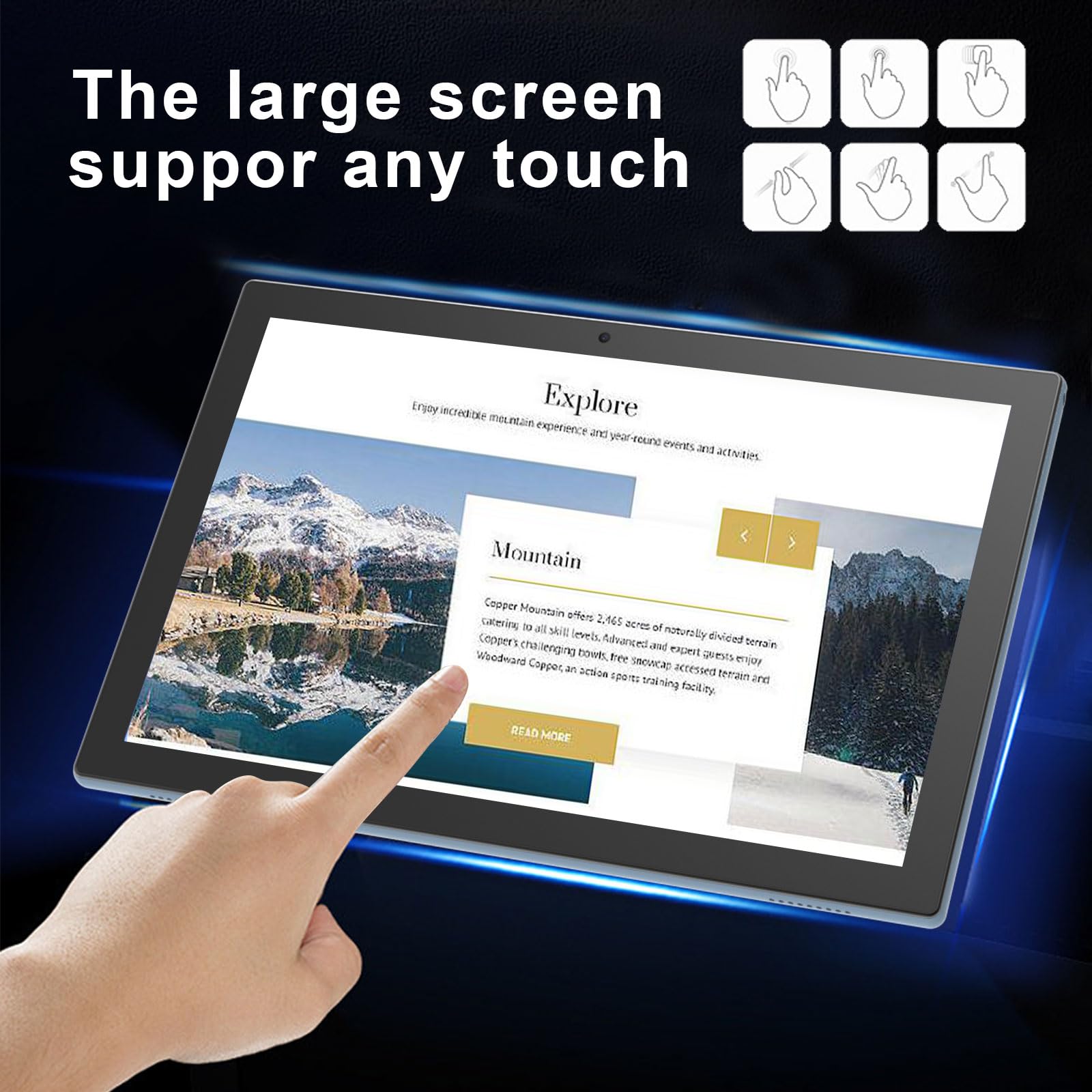 Tablet 2 in 1 Tablets 10 inch Android 11 Tablet Set with Keyboard Case Mouse Stylus Film, 4GB+64GB Tablets 10.1