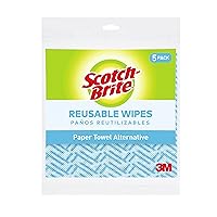 Scotch-Brite High Performance Kitchen Wipes, 5-Wipes/Bag, 12 Bags/Case (60 Wipes Total)