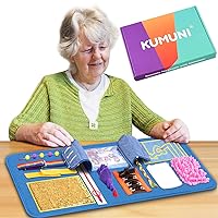 Fidget Blanket, Dementia Activities for Seniors, Alzheimer's Products, Aids in Therapy of Person with Autism, Alzheimers and Dementia.(12 x 24 in)