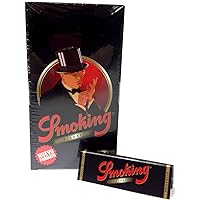 Smoking Black DeLuxe 1 1/4 Rice Cigarette Rolling Papers 50 Leaves - 3109 (25)