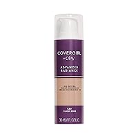 COVERGIRL Advanced Radiance Age Defying Foundation Makeup, Creamy Natural 120, 1 Ounce (Packaging May Vary) Liquid Foundation Base
