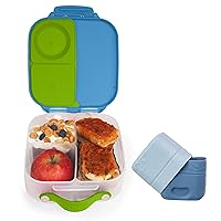 Mini Lunchbox (Ocean Breeze) + Silicone Snack Cups Combo Pack: Includes Mini Lunch Box (4 1/4 Cup Capacity) and 2 Silicone Bento Box Dividers