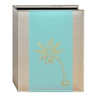 Pioneer Photo Albums Gold Design Embossed Seagrass Photo Album, Crystal Palm