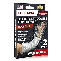 100% Waterproof Cast Cover Arm -【Watertight Seal】 - Reusable Adult Full Arm Cast Covers for Shower Elbow, Hand & Wrist - 2 Pack