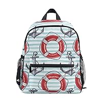 My Daily Kids Backpack Anchor And Life Buoy Stripe Nursery Bags for Preschool Children