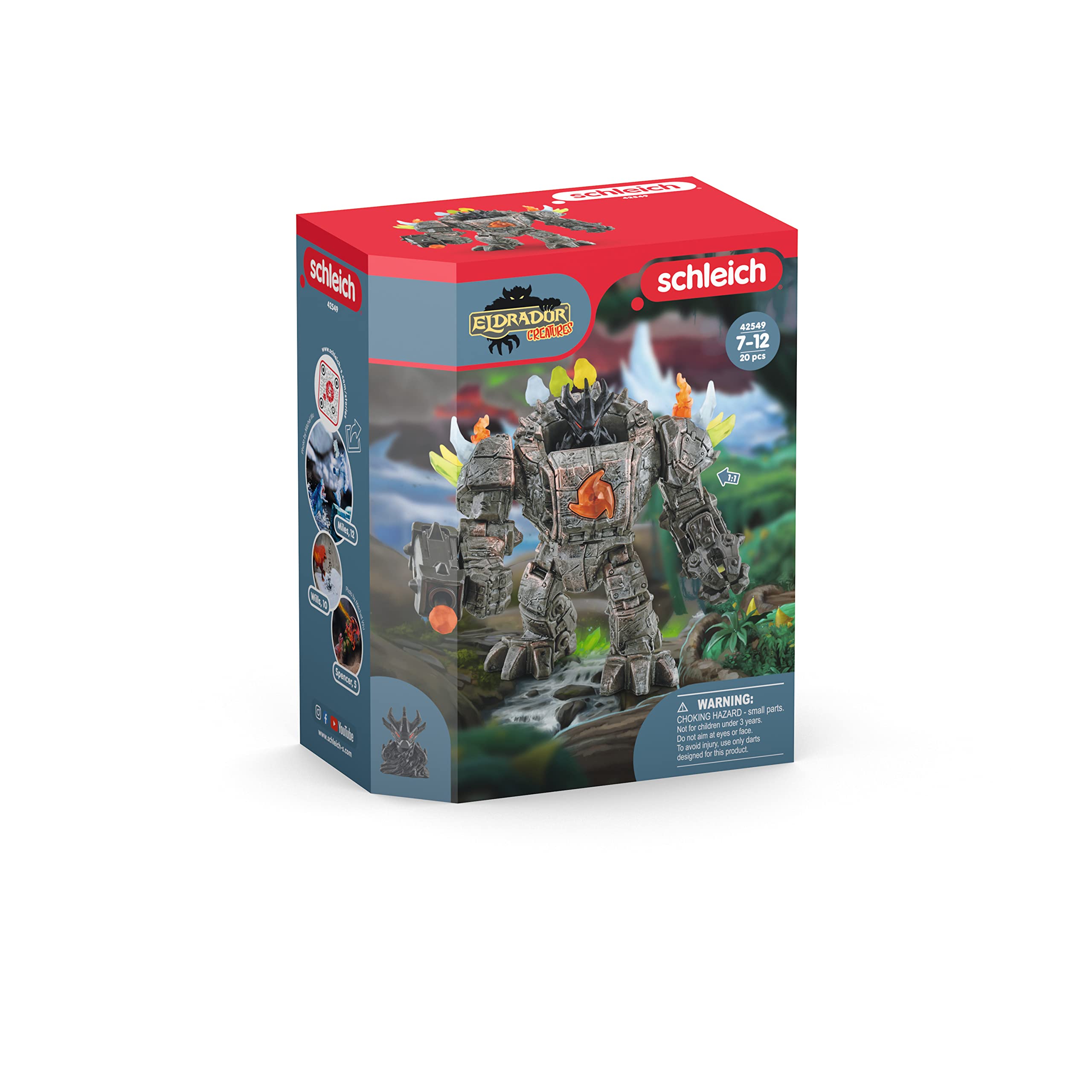 Schleich Eldrador 20-Piece Robot Toy Playset for Boys and Girls Ages 7+, Master Robot with Mini Creature, Multi
