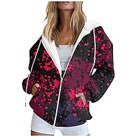 Zip Up Hoodies for Women Trendy Drawstring Drawstring Jacket Coat Y2k Casual Long Sleeve Oversized Hooded Sweatshirts