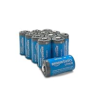Amazon Basics 12-Pack CR123A Lithium Batteries, 3 Volt, Up to 10-Year Shelf Life