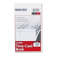 Rediform Employee Time Card, Weekly, 4.25 x 7 Inches, 100 per Pad (4K409)