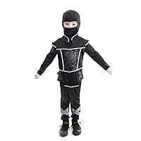 Little Adventures Ninja Costume - Machine Washable Child Pretend Play and Party Costume