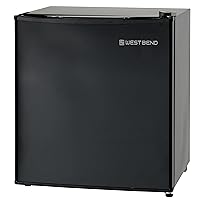 West Bend Mini Fridge Compact Refrigerator for Home Office or Dorm, Auto Defrost with Reversible Door, Energy Star Rated, 1.7-Cu.Ft., Black