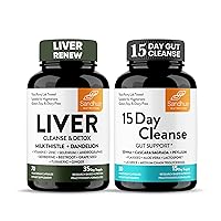 Sandhu's Liver Renew Cleanse Detox Support & 15 Day Gut Cleanse Support Dietary Supplement for Women & Men| Made in USA