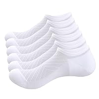 Mens Bamboo No Show Socks Lightweight Thin Soft Breathable Low Cut Casual Invisible Socks for Men Size 6-13, 6 Pairs