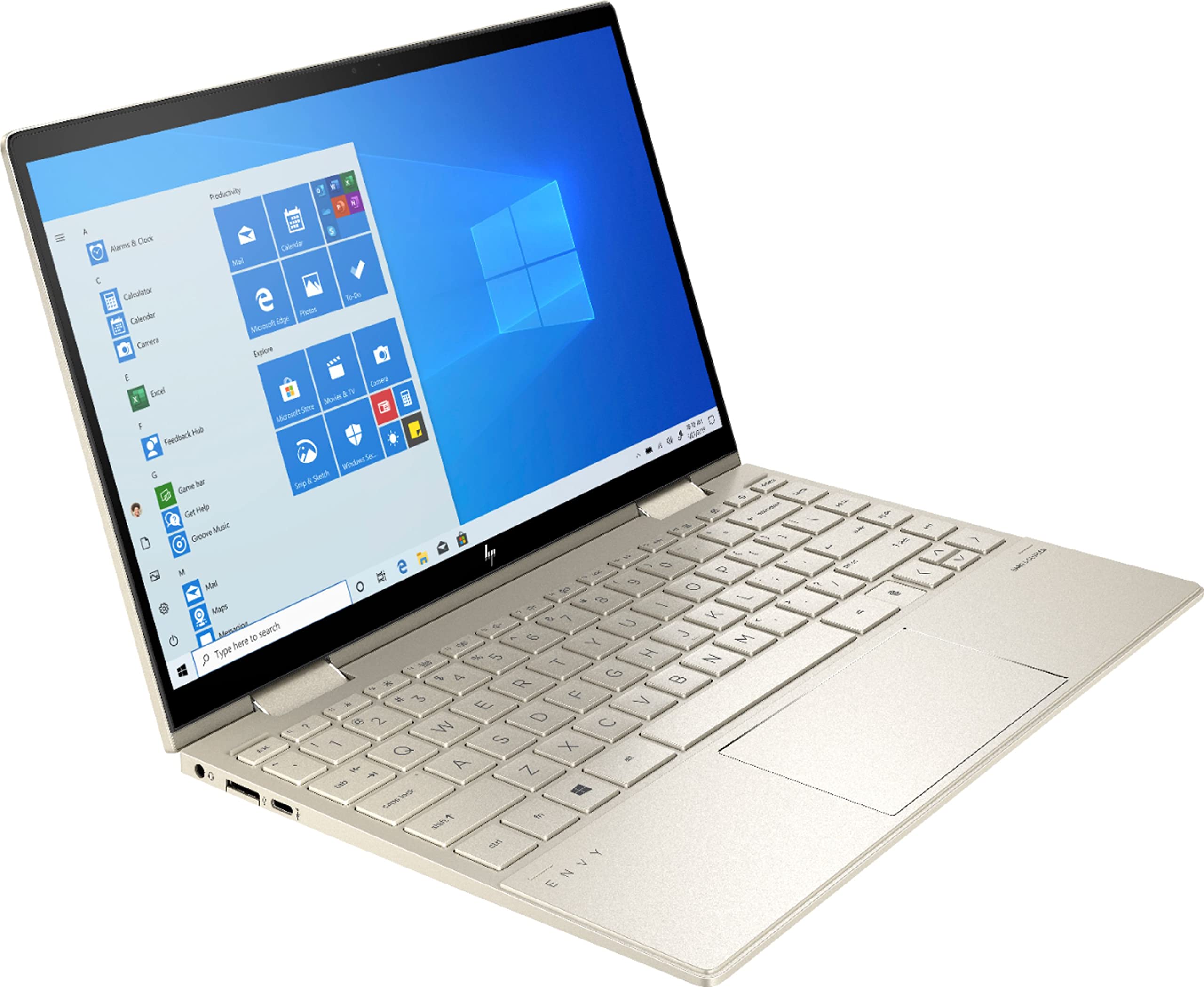 2021 HP Envy 2-in-1 Laptop 13.3 inch FHD Touchscreen Evo Platform 4-Core Intel i5-1135G7 Iris Xe Graphics 8GB DDR4 512GB WI-FI 6 Win 10 Pro Fingerprint Backlit Keyboard w/ 32GB USB Warm Gold i5|Win10