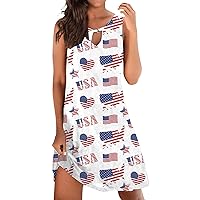 Summer Maxi Dresses for Women 2024,Independence Day for Women's 4 of July Printed Boho for Women Casual Summer