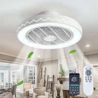 LOKUNM Ceiling Fan with Light Timing Reversible Smart Ceiling Fan Light Dimming Ceiling Fan with Lights and Remote Control 36 W Memory Quiet Blower Light Ceiling Bedroom