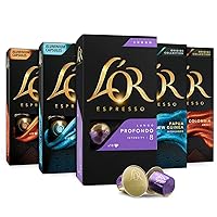 L'OR Espresso Capsules, 50 Count Mild Variety Pack, Single-Serve Aluminum Coffee Capsules Compatible with the L’OR BARISTA System & Nespresso Original Machines