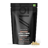 Organic Apple Cider Vinegar Capsules - 1300 mg - with Turmeric, Ginger & Cayenne Pepper - Raw Unfiltered with The Mother, Keto Diet, 60 Vegan Capsules