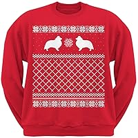 Sheltie Red Adult Ugly Christmas Sweater Crew Neck Sweatshirt