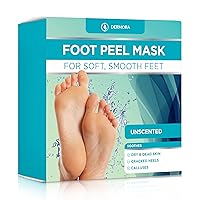 Skin Treatment Mask Foot Peel - 2 Pack of Regular Size Skin Exfoliating, Soothing Foot Masks for Dry, Cracked Heels, Callus, Dead Skin Remover, Peeling Mask for baby soft feet, Unscented