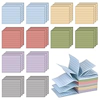36Pads Pop Up Sticky Notes 3x3 Refills Lined, 6 Colored Sticky Notes with Lines 1800 Sheets Office Self Stick Note Adhesive Memo Note Pads Accordion Sticky Notes for Dispenser, Home, Office, School