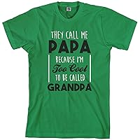 Threadrock Men's They Call Me Papa Too Cool to Be Grandpa T-Shirt