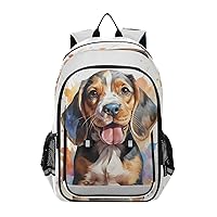 ALAZA Beagles Dog Puppy Laptop Backpack Purse for Women Men Travel Bag Casual Daypack with Compartment & Multiple Pockets