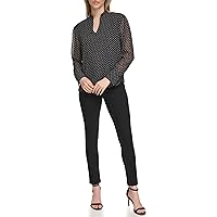 Calvin Klein Women's Non-Iron Tunic Roll Sleeve Shirt (Regular and Plus Sizes)