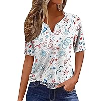 Sales Today Clearance Prime Only Womens Fourth of July Outfit Summer Tops for Women 2024 Blouses Business Casual Blusas De Mujer Elegantes White Button Down Shirt Going Out Spring (L B，XXL)