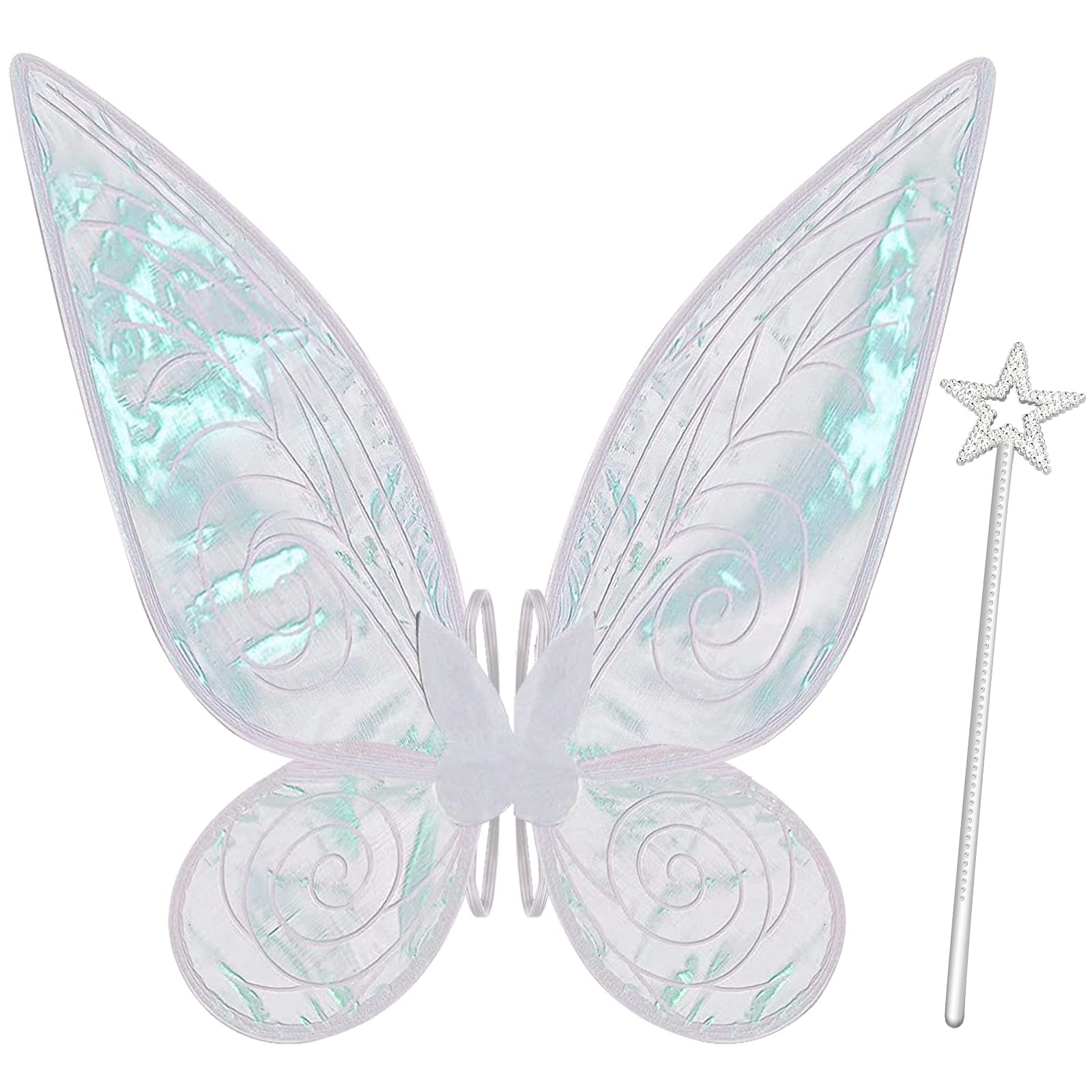 quescu Fairy Wings for Adults,Butterfly Wings for Girls,Angel Wings,Fairy Costume for Women Halloween Dress Up Party Favor