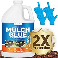Mulch Glue -1 Gallon Mulch Glue for Landscaping, Super Strength Landscape Adhesive Landscape Lock, Fast-Dry, Non-Toxic, Mulch Binder Glue, Pea Gravel, Mulch for Garden, Adhesive Max Mulch Glue Spray