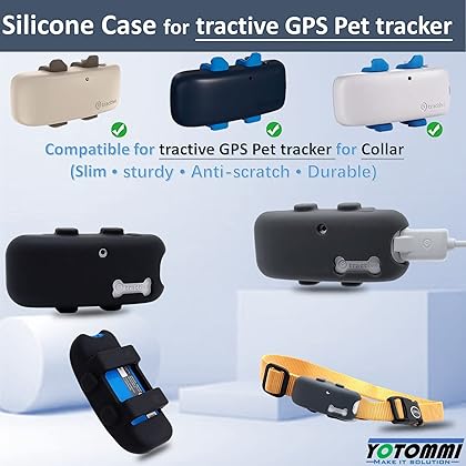 Counlisha Silicone case for Tractive GPS Dog Tracker,Waterproof Rubber Accessories Cover cat GPS Finder,Sturdy Durable Secure Lightweight tractive GPS pet Tracker Holder for Collar (2pack,Black,Grey)