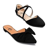 Trary Black Flats Shoes Women Bundle with Mules for Women Flats