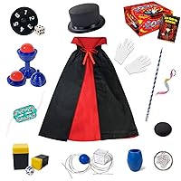 Heyzeibo Magic Kit for Kids - Magic Tricks Games Toy for Girls & Boys, Magician Pretend Play Dress Up Set with Magic Wand & More Magic Tricks, Instruction Manual, for Beginners Toddlers