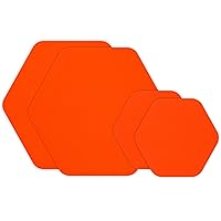 GEAR AID Tenacious Tape Hex 2.5” and 1.5” Shapes, Micro-Ripstop Outdoor Fabric Repair Patches, Peel-and-Stick to Fix Holes and Burns in Down Jackets, Rain Gear, Tents, Tarps, Orange, 4 Patches