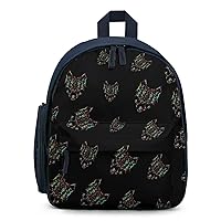 Chromatic Wolf Travel Backpacks Funny Shoulder Bag Light Weight Multi-Pocket Daypack