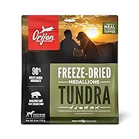 ORIJEN TUNDRA Freeze Dried Medallions Dog Food & Topper, Grain Free Dog Food, WholePrey Ingredients, 6oz