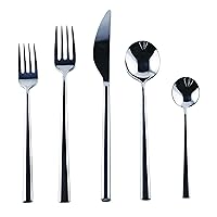 MEPRA 103722020 Movida 20-Piece Durable 18/10 Stainless Steel American Style Flatware Cutlery Set for Fine Dining, Dishwasher Safe, Service for 4