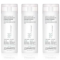 GIOVANNI Direct Leave-In Weightless Moisture Conditioner - Co Wash, Great for Curls & Wavy Hair, Wash & Go, Salon Quality, No Parabens, Infused with Natural Botanical Ingredients - 8.5 oz, (3 Pack)