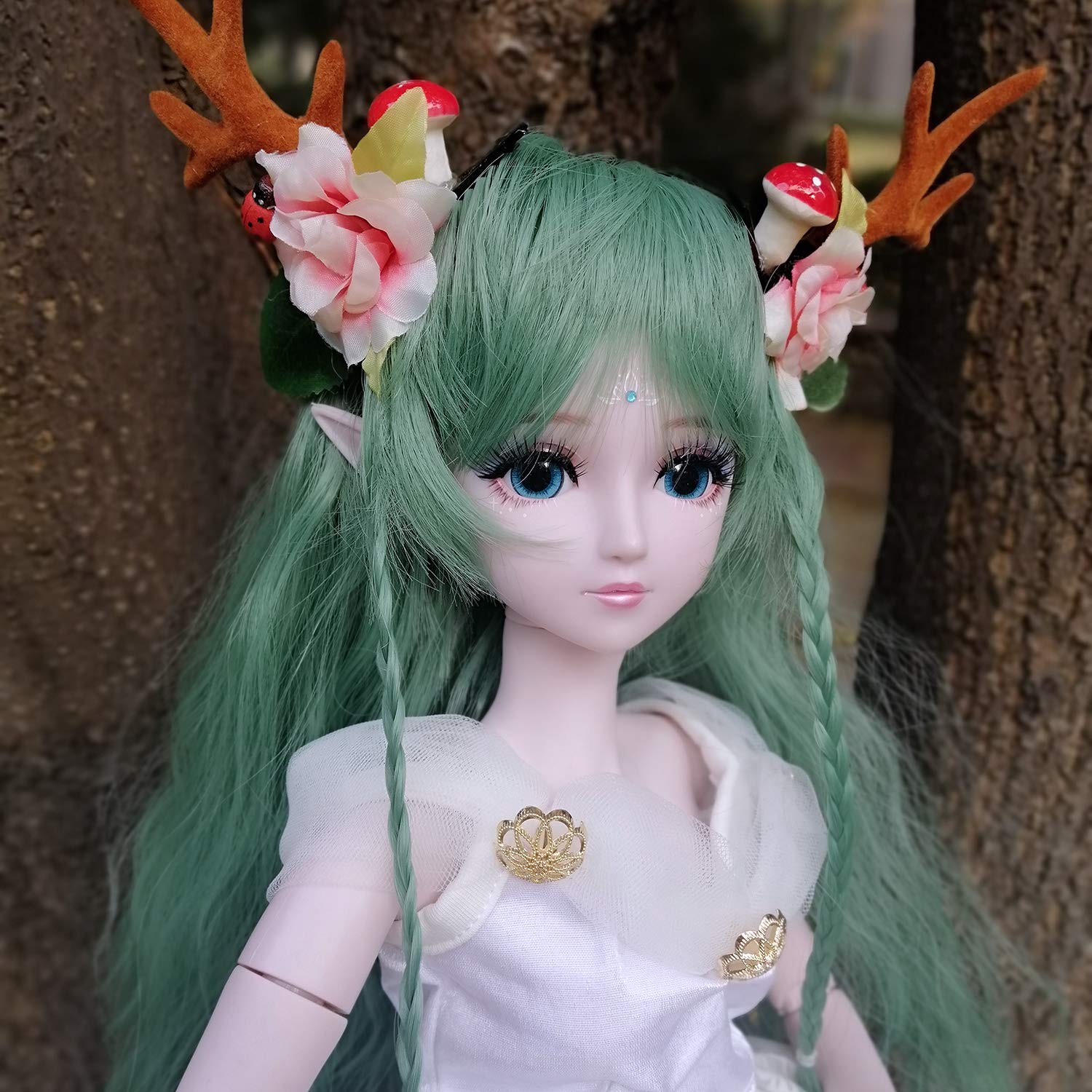 EVA BJD Green Deer 1/3 BJD Doll Spirit Demon Girl 24inch 60cm 19 Ball Jointed Dolls Baby Doll Toy Gift for Child