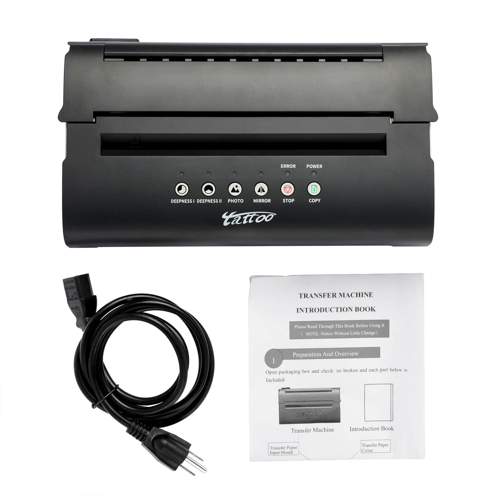 Solong Tattoo Stencil Printer Thermal Transfer Machine Copier Printer, Machine Copier Printer Tattoo Transfer Machine Supply Black 2022 Update T105