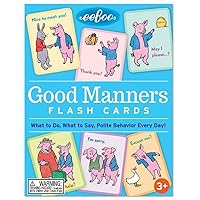 eeBoo: Good Manners Conversation Flash Cards, Helps Children Learn What to do, What to Say and Encourage Polite Behavior Towards Others, Learn Communication and Social Skills
