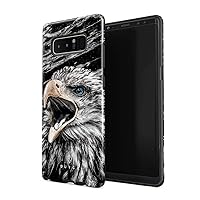BURGA Phone Case Compatible with Samsung Galaxy Note 8 - Hybrid 2-Layer Hard Shell + Silicone Protective Case -Bird of JOVE Savage Wild Eagle - Scratch-Resistant Shockproof Cover