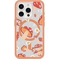 OtterBox iPhone 15 Pro (Only) Symmetry Series Clear Case - FUNGI (Orange), snaps to MagSafe, ultra-sleek, raised edges protect camera & screen